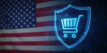 Advanced digital shield protecting e-commerce platform data in 2025