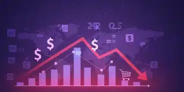 Graph showing 30% reduction in customer acquisition cost for an online store in 2025.