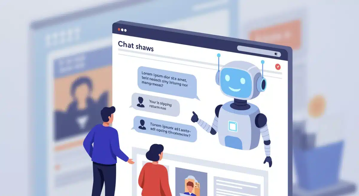 AI chatbot providing automated customer service on an e-commerce platform