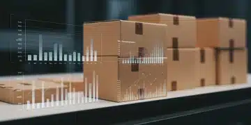 Data analytics dashboard showing optimized pricing strategies and projected profit margin increase for 2025