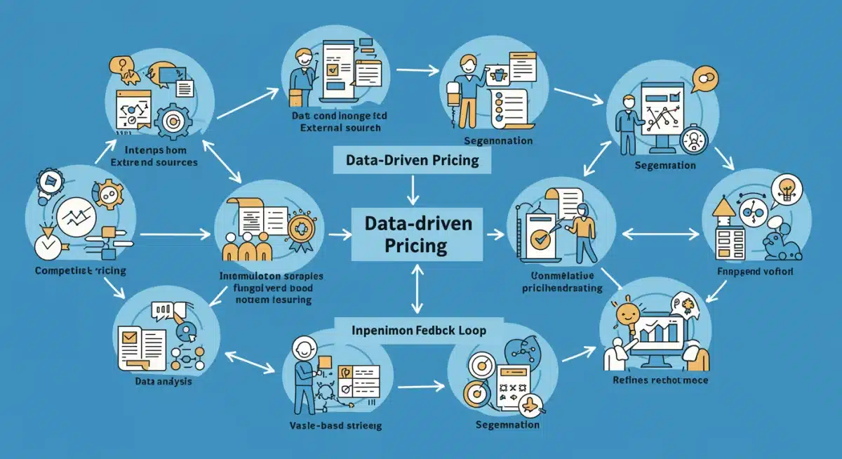 Flowchart depicting data-driven pricing strategy implementation steps