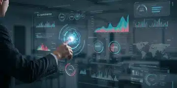 Data Visualization in E-commerce: Actionable Insights for 2025 Futuristic e-commerce data visualization dashboard with interactive charts and graphs.