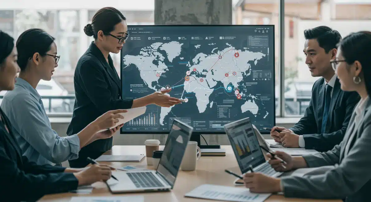 E-commerce team analyzing logistics and sales data for nationwide expansion strategies.