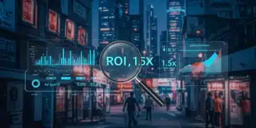 E-commerce dashboard showing 1.5x ROI target for 2025