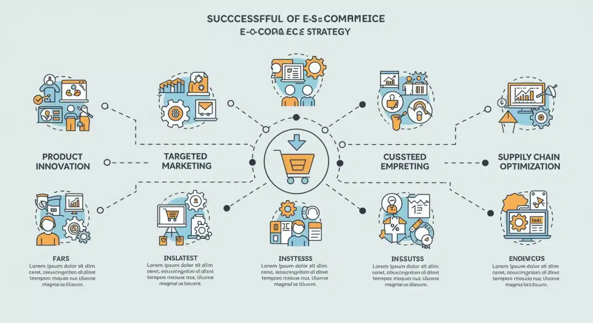 Infographic detailing key e-commerce success pillars