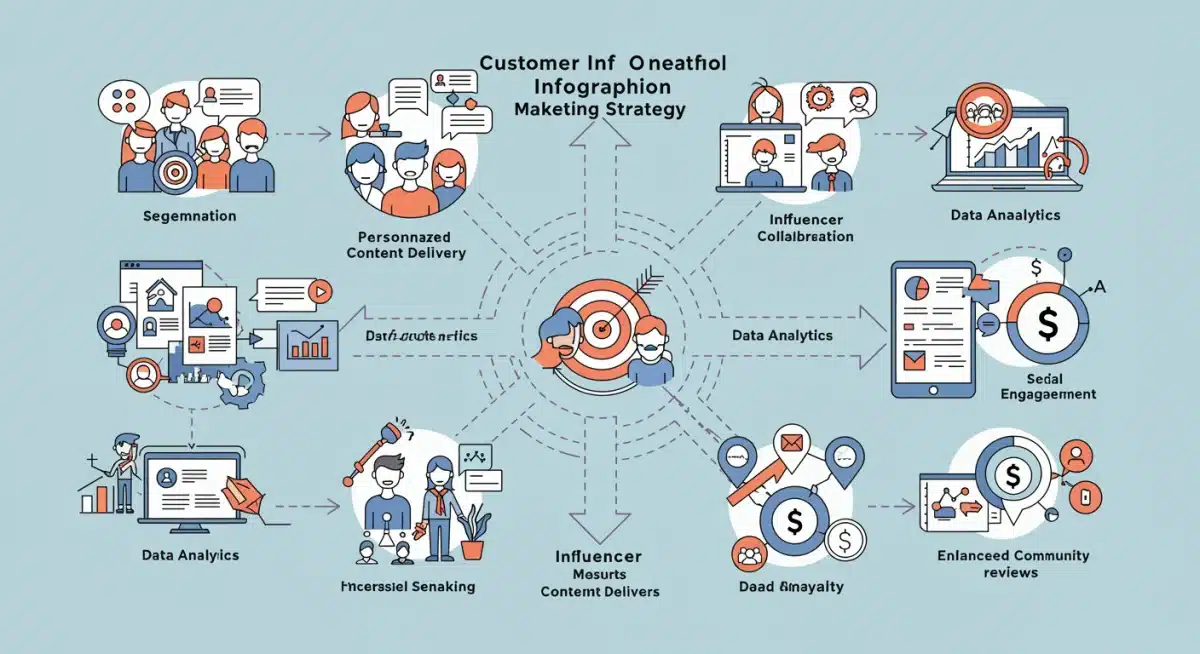 Infographic detailing components of a unique marketing strategy for online boutiques.