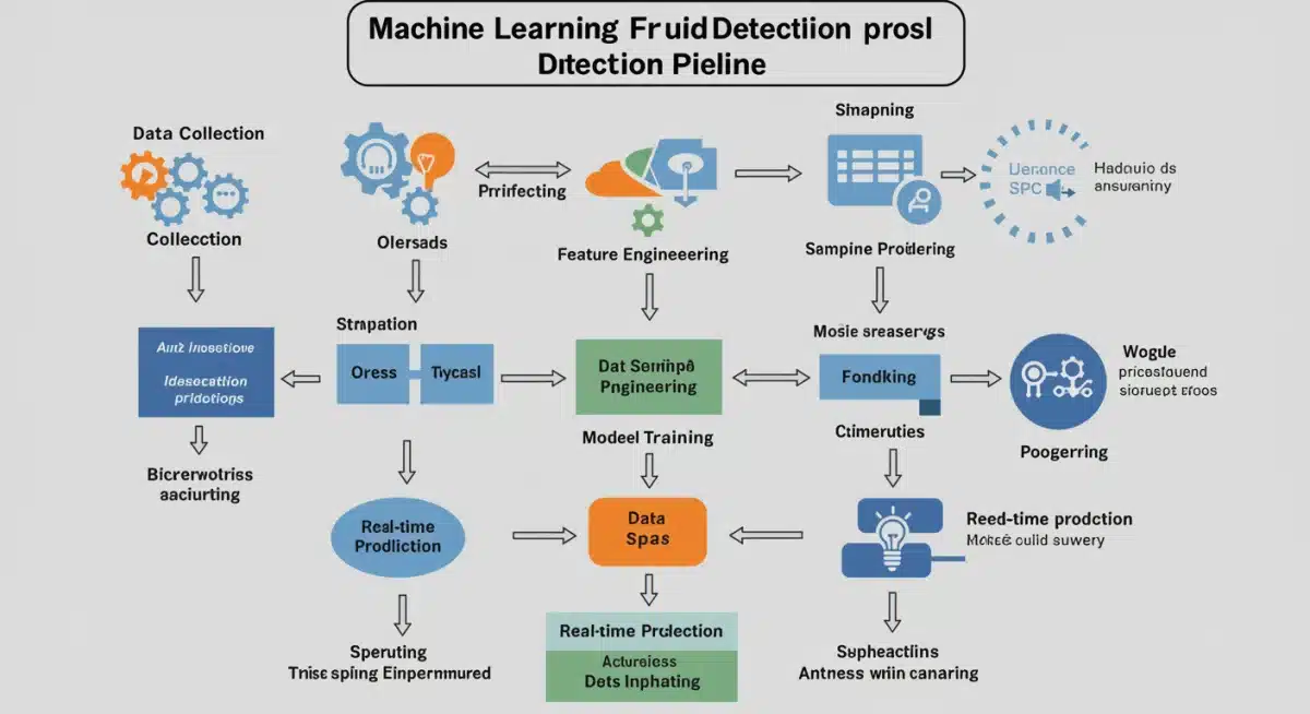 Machine learning fraud detection pipeline diagram