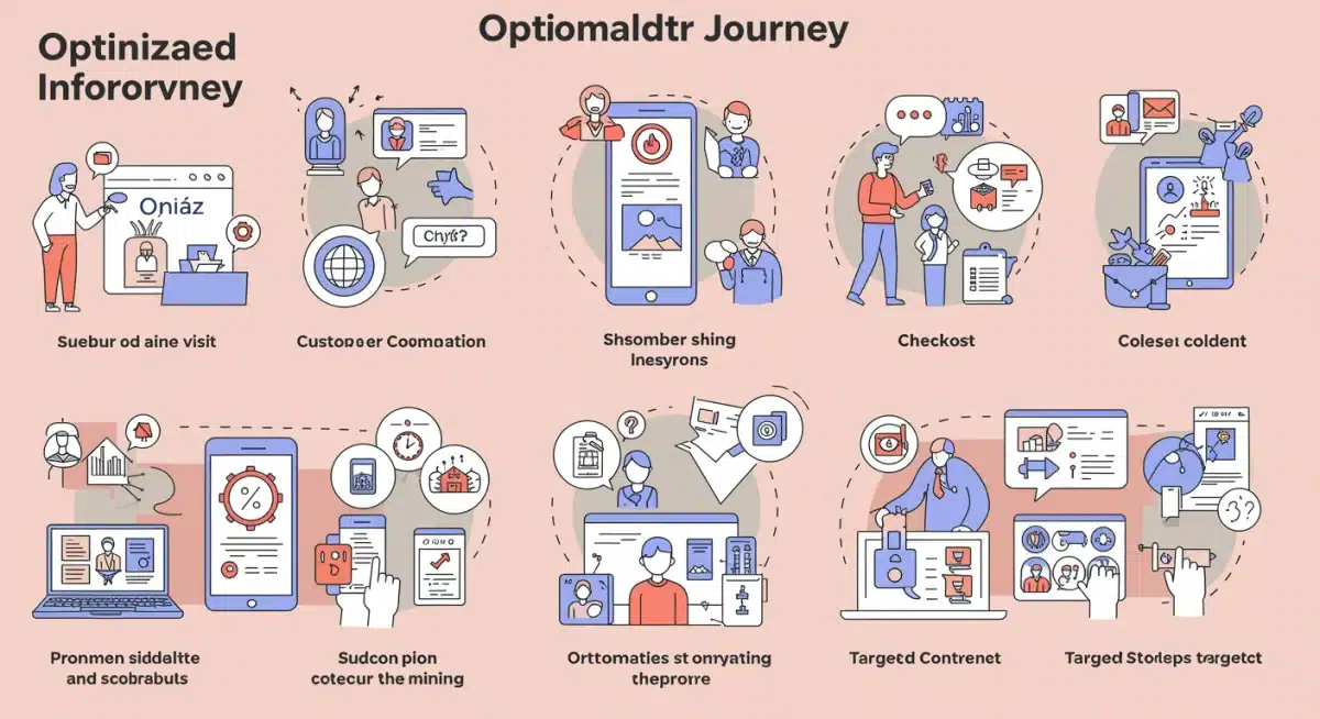 Infographic detailing optimized customer journey touchpoints for improved conversion