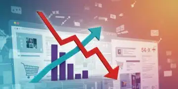 Graph showing reduced returns and increased profits for an online business