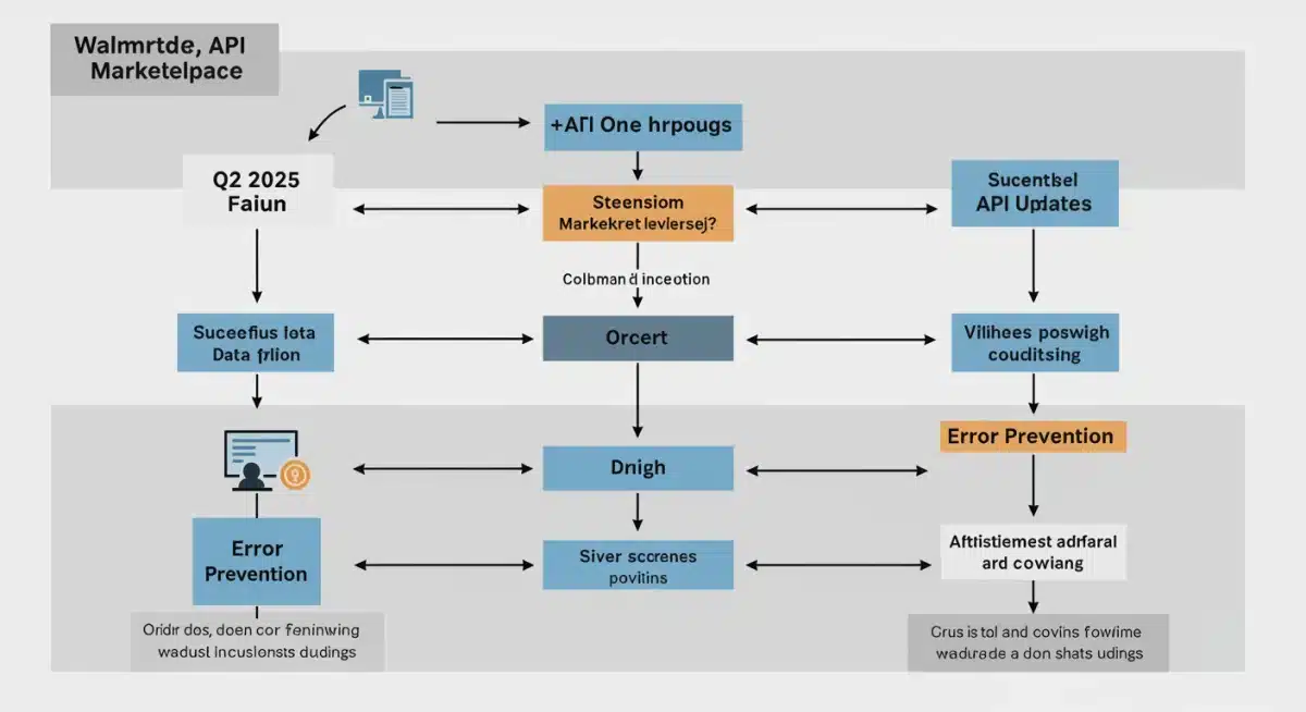 Infographic showing Walmart API order processing workflow and error prevention strategies